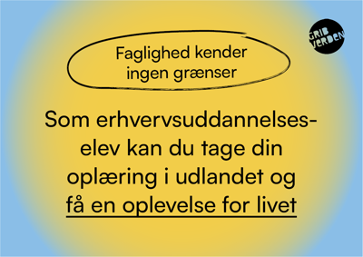 Reklame for oplæring i udlandet